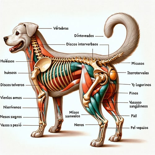 Anatomía del rabo de los caninos